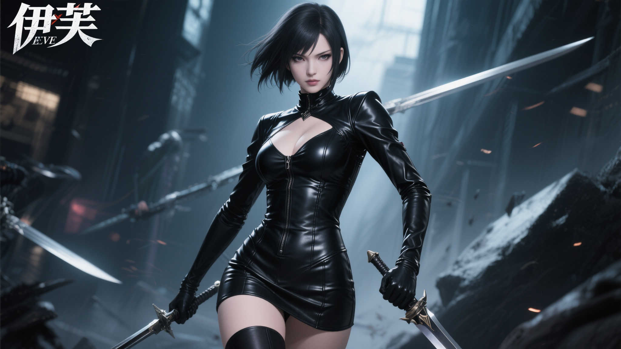 日本写真偶像化身《剑星》伊芙:革影造型展现迷人曲线 日本写真偶像化身《剑星》伊芙:革影造型展现迷人曲线